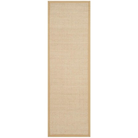 Safavieh Natural Fiber Runner Area Rug, Natural and Beige - 2 ft.-6 in. x 8 ft. NF151B-28